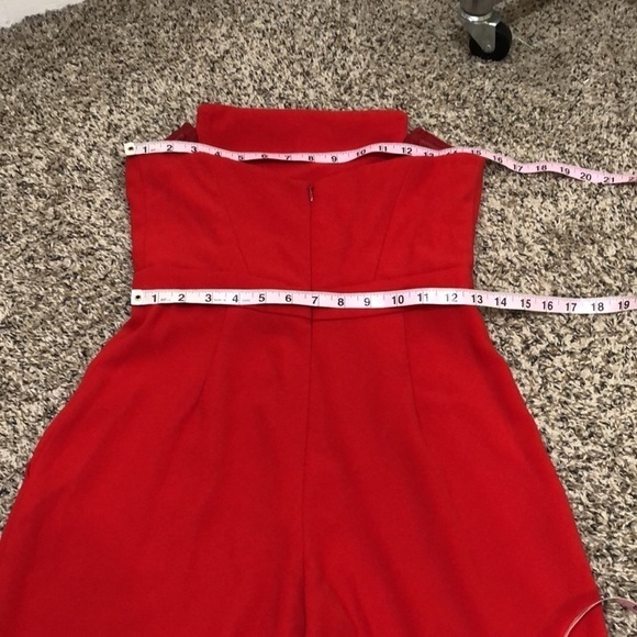 Jill Jill Stuart Strapless Jumpsuit Size 4 Red - Picture 7 of 11
